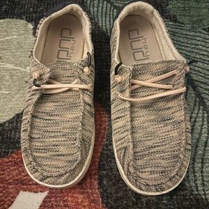 Hey Dude Light Pink Knit Shoes